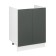 Floor cabinet 600 for Helga washing, 600x500x824, white/olive Soft MDF