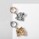 Earrings Metal "Eucky" melting, silver-golden color