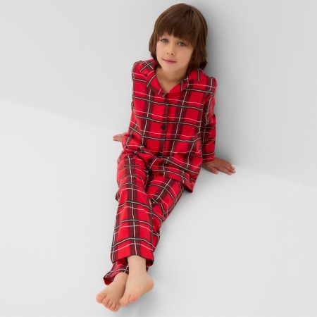 New Year. Pajamas Children's Kaftan "Cell" size 36 (134-140 cm)-4