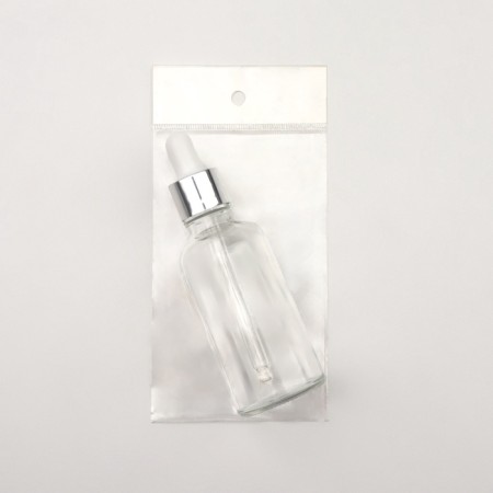 A bottle for storage, with a pipette, 50 ml, silver/white color-5