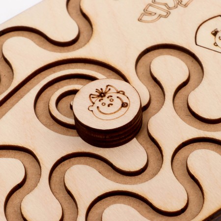 Puzzle interhemispheric board Small "Curls and Laralger"-1