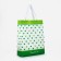 Household bag without fastening, green color