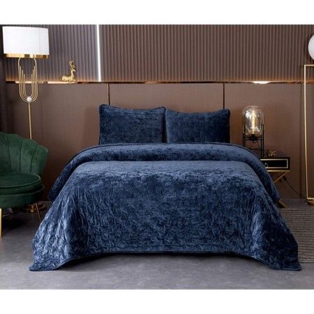 Set: cover 240x260 cm, pillowcase 50x70 cm - 2 pcs, color dark blue