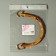 Handle for a bag, bamboo, half rings, 13.5 × 10.5 cm, beige color/gold