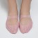 Socks for pedicure, silicone, with perforation, with a strap, size S, pink color