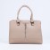 Bag Tout with zipper, external pocket, long belt, beige color