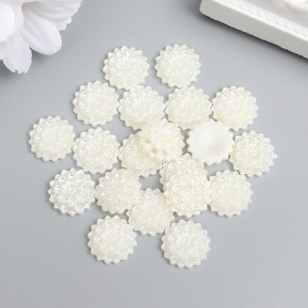 Decor for creativity plastic "Astra" Pearl set 20 pcs 1.3x1.3 cm-2