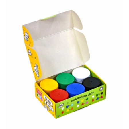 Gouache 6 colors of 25 ml, collection kids, cardboard box-2