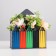 Kashpo wooden 18 × 7 × 20.4 cm envelope "pencils", gray