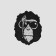 Thermal appliance "Monkey with glasses", 9 × 7 cm, black color