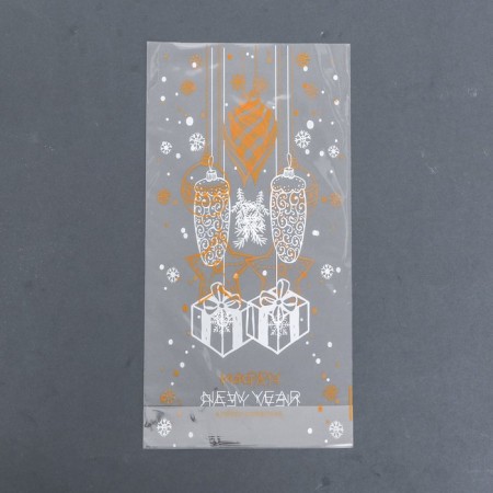 Package Packing BOPP, with a bottom fold, "Greet with a gift" 15*30 cm-2