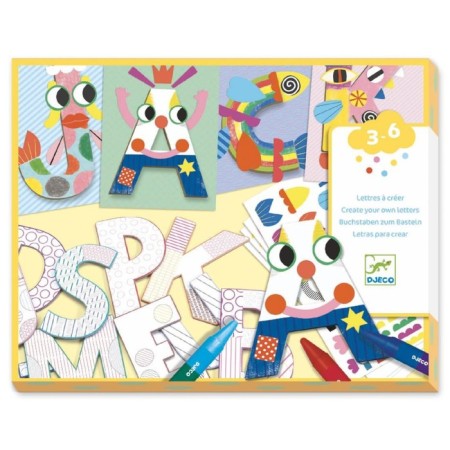 Set for creating applications Djeco "Letters"