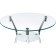 Journal table Round glass/metal, chrome 59x59x52 cm