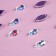 Rhound rhinestones “petal”, from organic glass, with holography, 7 × 15 mm, 50 pcs