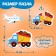 Maxi Puzzles in the metal box "Funny transport", 40 parts