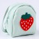 Bag for the doll "strawberries", green color
