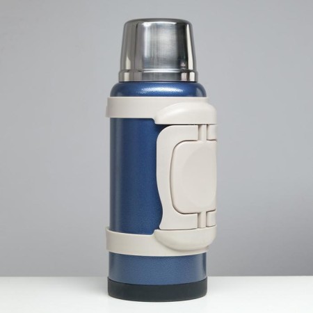 Thermos, 3.2 l, Volume "Master K", with two circles and a strainer, retains heat 72 hours, blue-3