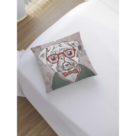 Decorative pillowcase "Hipster dog", on a zipper, size 45x45 cm-1