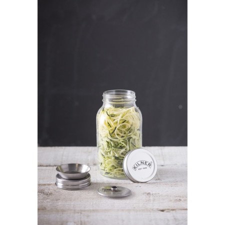 Bank with spiralizer Kilner, glass, 1 liter-7