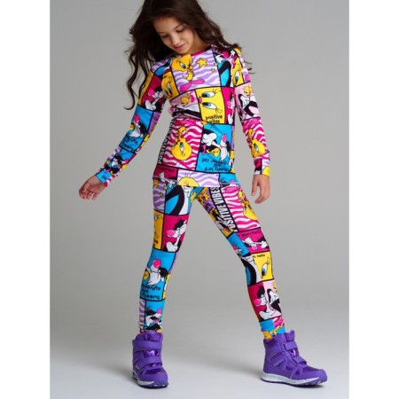 Thermal complex for girls: trousers, sweatshirt, height 146 cm