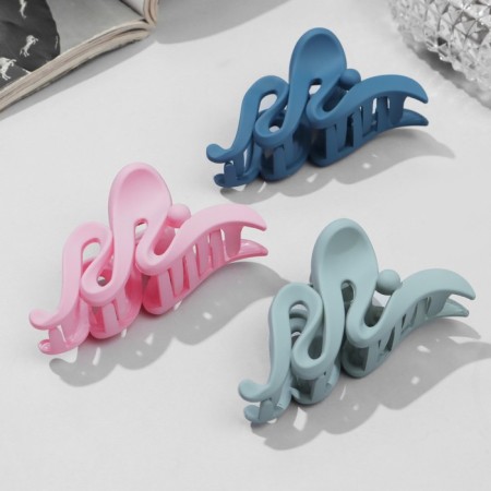Hair crab "Matte" wave tilt, 7.5 cm, mix-4