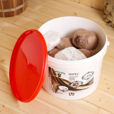 Bath stone "mixture" jadeite, jasper, quartz, bucket 15kg-1