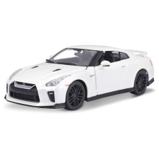 BBURAGO Nissan GT-R 2017, Die-Cast, 1:24, opening doors, white color