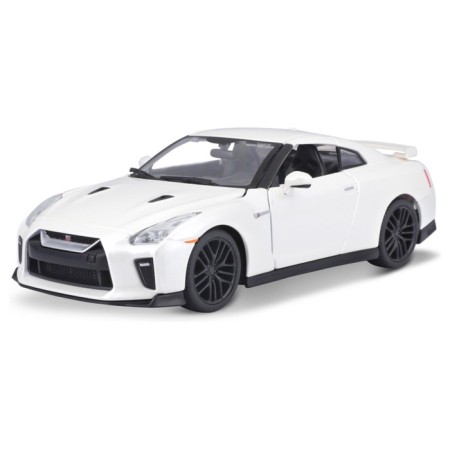 BBURAGO Nissan GT-R 2017, Die-Cast, 1:24, opening doors, white color