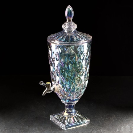 Dispenser for drinks Glass "Shine", 3 l, 17 × 48 cm, pearly color