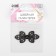 Decorative fastener "Leaves", 5.5 × 2.6 cm, black color