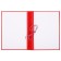 Folder for thesis (without inscription) boomvinyl, scallops/suture, without paper, red (capacity up to 300 sheets)