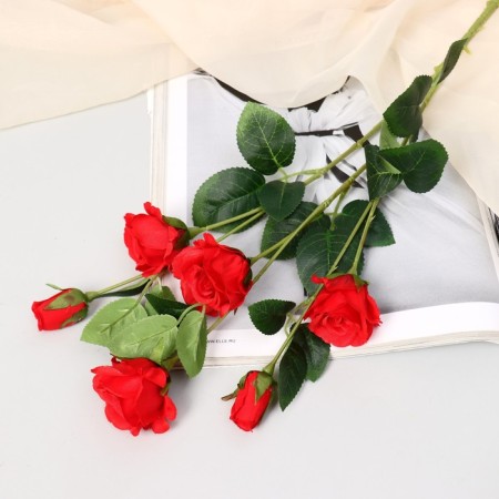 Artificial "Rose Charm" 6x77 cm, red