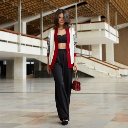 Cardigan Female Minaku, Ecrew color, size 42-7
