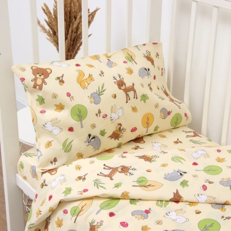 KPB Forest Friends Beige 110x150cm, 90x150cm, 40x60cm, Potion 120g/m, HL100%