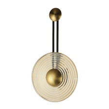 Бра Gerhort G31200/1wBK+GD AMB, 1хLED, 50х10х30 см, цвет золотой