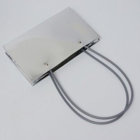 Bag for flowers silver, moisture -resistant, 22x11x14 cm-2