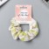 Hair gum "Orbit" flowers summer, 10 cm, green-white