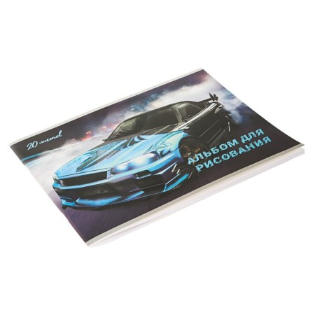 Album for drawing A4, 20 sheets on the paper clip "Drift", cover Cover Cardboard, internal block offset 100 g/m²-1