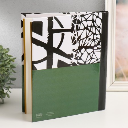 Photo album magnetic 20 sheets "Abstraction. Green" 29x24x2 cm-1