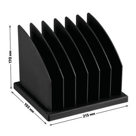 Stand for magazines and papers (sorter) Istanm, team, 6 departments, black-1