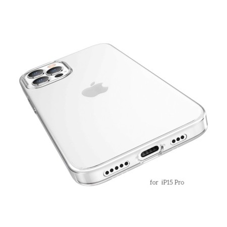 Hoco Case for iPhone 15 Pro, silicone, thickness 1.1 mm, transparent-2