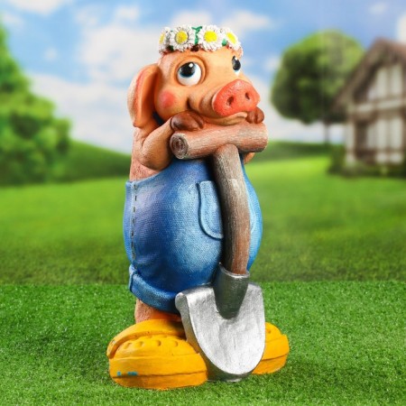 Garden figure "Pig Khryuks" 23x19x40cm-3