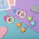 Hair set "Polinka" (5 elastic bands 2 cm, 4 crab 1.1 cm) stars, mix