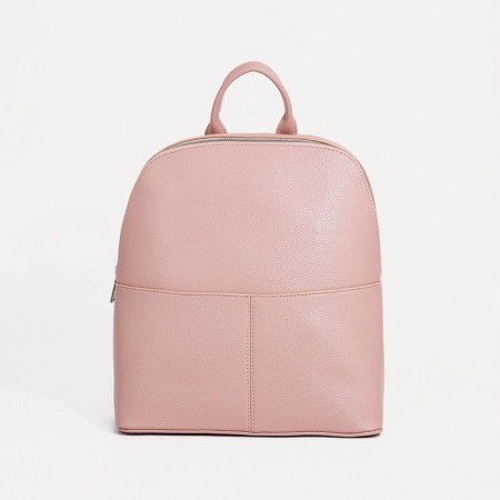 A backpack with a zipper, "Medvedkovo", the color is pink-2