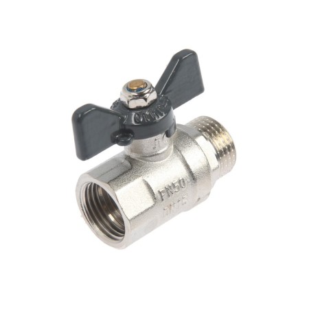 Ballic Aqualink, PN 50 tap, internal/outer thread 1/2 ", butterfly, nickel.-1