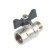 Ballic Aqualink, PN 50 tap, internal/outer thread 1/2 ", butterfly, nickel.
