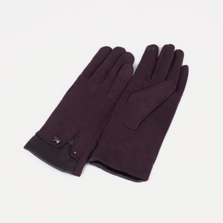Female gloves, size 8.5, without insulation, brown color