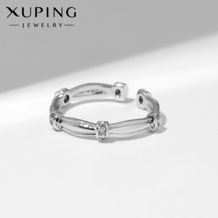 Ring Xuping Strength, white color in silver, size 17