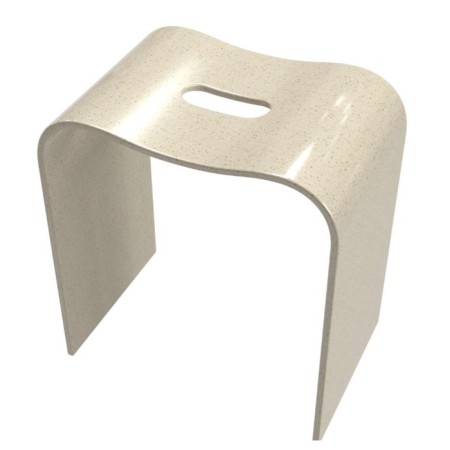 Shower stool of artificial stone Taliente SGABELLO 380x250x410 mm, beige