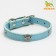 Collar "crown" with metal decor and rhinestones, 36 x 1.4 cm, Osh 24-31, blue